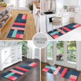 thumbnail image 6 of Yayeee Runner Rug for Bedroom 2'x6' Machine Washable Hallway Non Slip Mat, Navy Blue Stripes, 6 of 8
