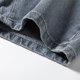 thumbnail image 3 of pstuiky Pantalones cortos de gimnasio para hombre, Pantalones cortos de mezclilla para hombre, de pierna recta, cinco cuartos, de color liso Pantalones cortos de baloncesto, 3 of 8