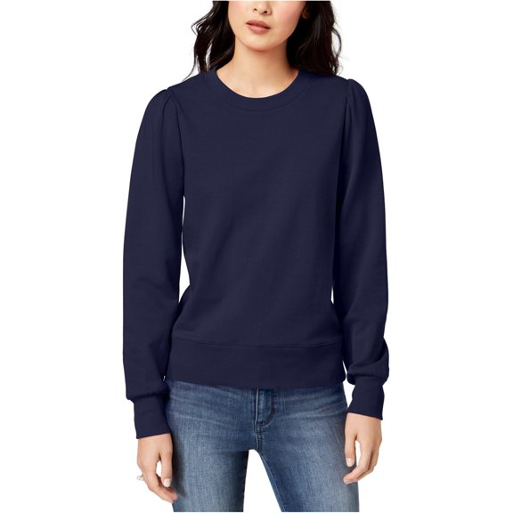 maison Jules Womens Blouson-Sleeve Sweatshirt, Blue, XX-Small
