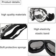 thumbnail image 3 of YSTIANN Retro Motorcycle Goggles - Vintage Aviator Style Windproof Glasses, Silver Frame Bent-Corner Design for Harley Riding, Cycling & Outdoor Protection AZ78-6457, 3 of 7