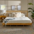 thumbnail image 3 of Walker Edison Mid Century Wood Platform King Bed with Headboard, Light Oak, 3 of 16
