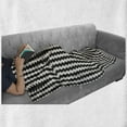 thumbnail image 6 of Stripe Soft Flannel Fleece Throw Blanket, Classy Retro Pattern of Repeating Ornament with Geometrical Elements, Cozy Plush for Indoor and Outdoor Use, 50" x 70", Eggshell Charcoal Grey, by Ambesonne, 6 of 6