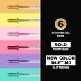 thumbnail image 3 of Sakura Gelly Roll Shimmer - Shimmer Gel Ink Pen for Scrapbooking, Note Decorating & DIY Craft Pen Projects - Color-Shift Gel Ink - Bold Tip Size - Multidimensional Shades - Assorted Colors - 6 Count, 3 of 7