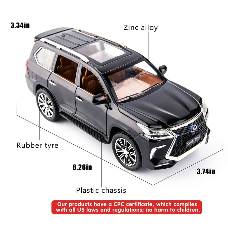 BDTCTK 1 24 Lexus 570 Off Road in Luxury SUV Model Car Zinc Alloy