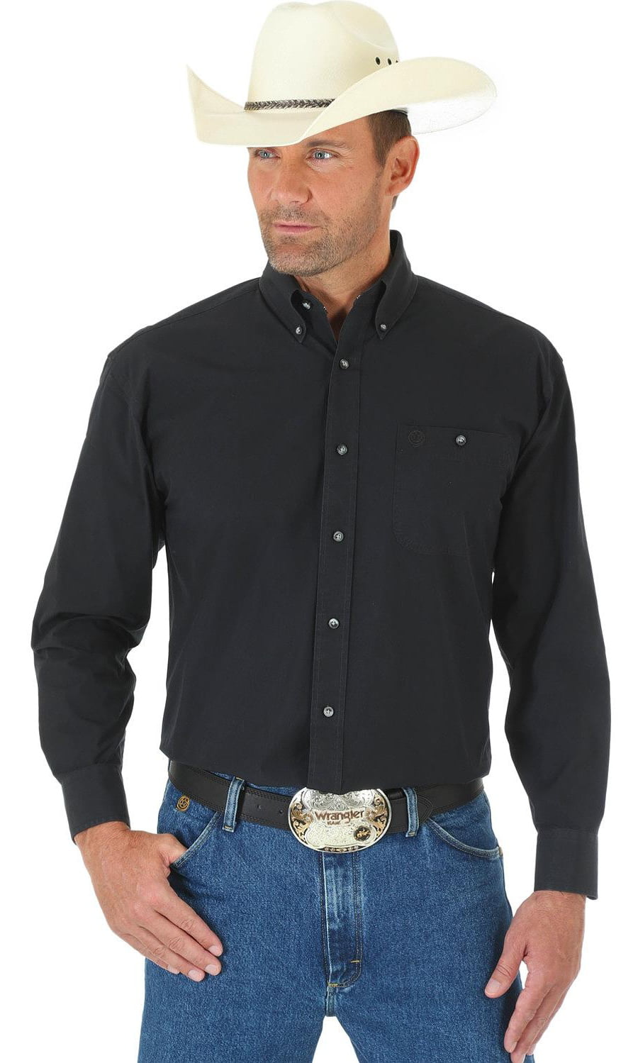 Wrangler - Men's George Strait Long Sleeve Shirt - Mgs269x - Walmart