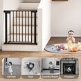 thumbnail image 3 of Pet Gate, Caveen 29.5''-32.2''Dog Gates for Stairs & Doorways, Gate for Ages 6 to 36 Months, Black, 3 of 8