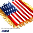 thumbnail image 4 of Anley 4 X 6 Inch USA Fringy Window Hanging Flag - Mini Flag Banner & Car Rearview Mirror Décor - Fringed & Double Sided - American Hanging Flag with Suction Cup, 4 of 7