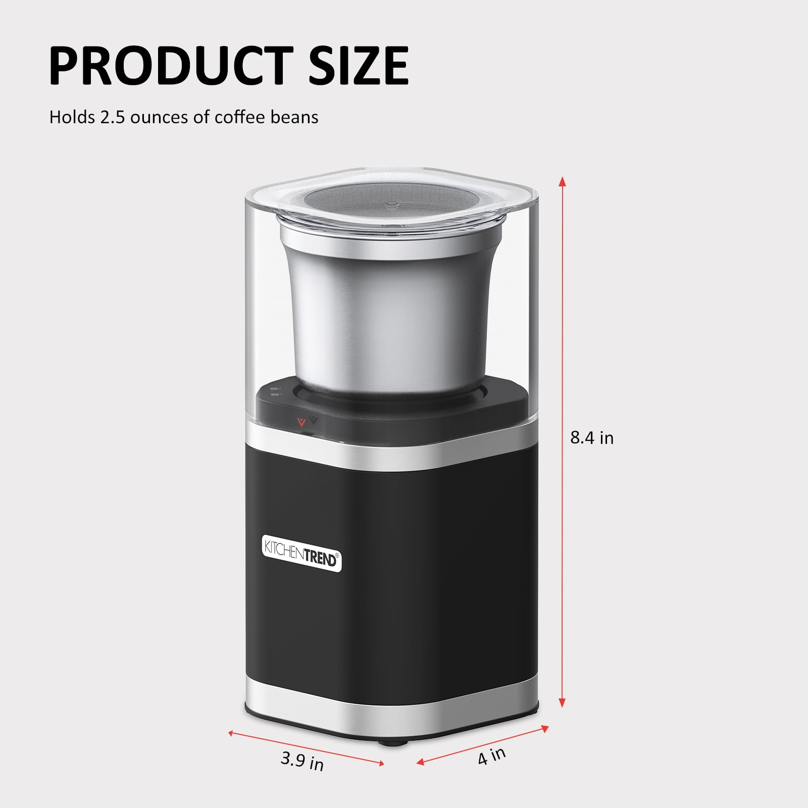 KitchenTrend 12-Cup Electric Coffee Bean Grinder, Spice Nut Seed Herb Grinder