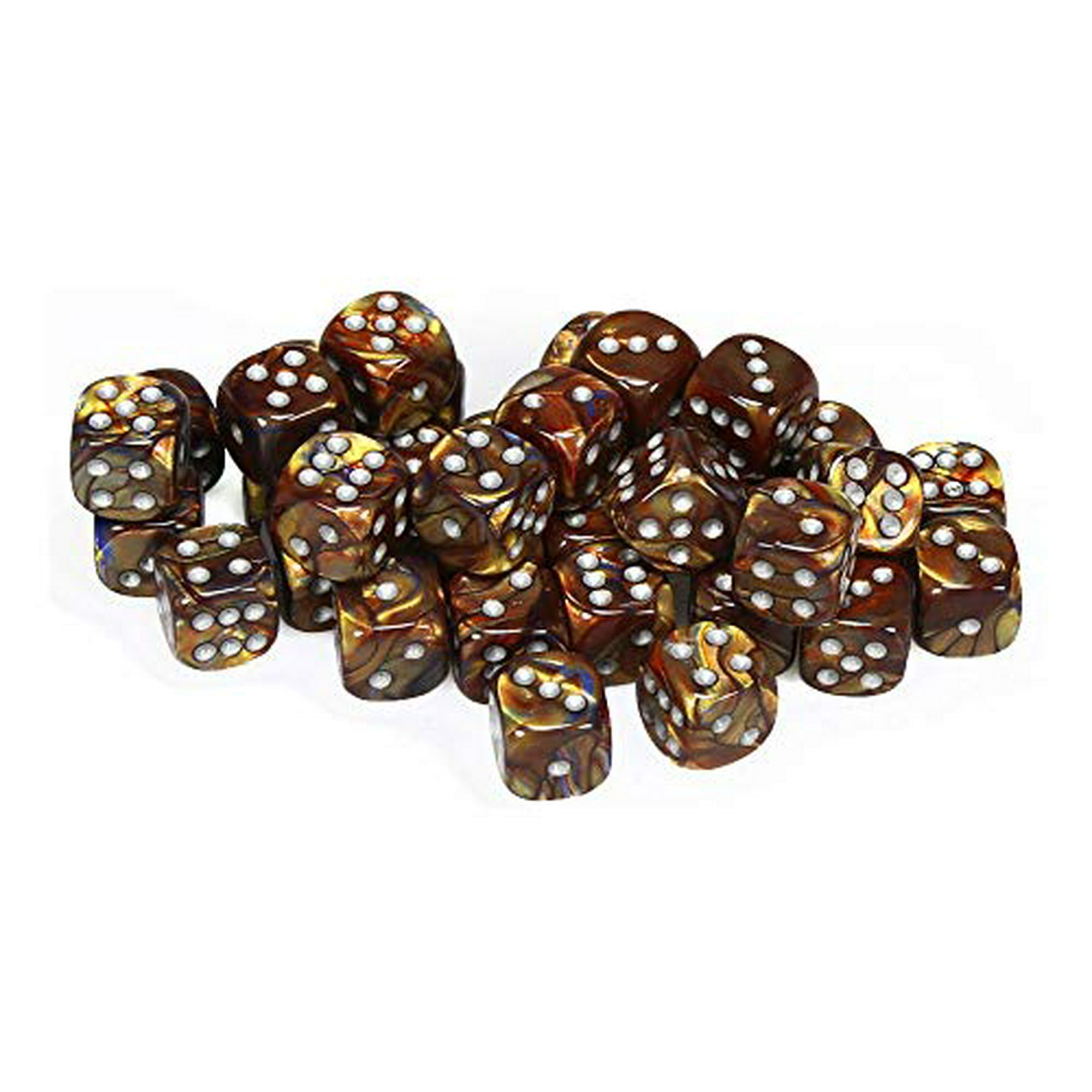 Chessex CHX27893 Dice - Lustrous: 36D6 Gold/Silver Chessex CHX27893 Dice - Lustrous: 36D6 Gold/Silver