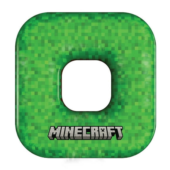 Officially Licensed Minecraft Giant Grass Block Pool Float - Relax in Style, Large 44”x44”, Durable Vinyl