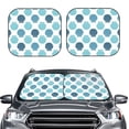 thumbnail image 2 of Windshield Sun Shade, Blue Scallop Foldable Car Sun Shade Windshield For Front, 2 Pieces, 2 of 4