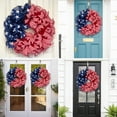thumbnail image 5 of Clearance! Nomeni Wreath Julys Veterans of and Wreath Fourth for Front Independence Patriotic Door Wreath Decoration & Hangs Home Decor Red, 5 of 6