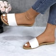 thumbnail image 3 of GJPBGK Women's Flat Slide Sandals Open Toe One-Band Summer Slip-On Shoes for Beach, Travel & Casual Outfits, 3 of 6