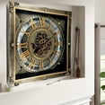 thumbnail image 4 of THE GEARS CLOCK Wall Clock with Real Moving Gears LU-LI_ 32 in Square BRONZE-ANTIQUE, 4 of 11