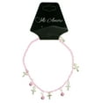 thumbnail image 2 of Mi Amore Pink Ankle Bracelet Pink Spherical & Silver-Tone Cross Shaped Charms, 2 of 2