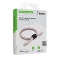 thumbnail image 4 of Belkin BOOSTCHARGE USB C Cable with Lightning Connector + Strap, Rose Gold, 5ft, 4 of 8