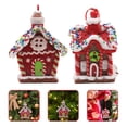 thumbnail image 1 of YSNOOWE 2Ud Colgante De Casa Navideña En Resina Para Ambiente Festivo Multicolor, 1 of 6