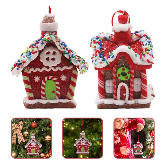 Milisten 2Ud Adorno Colgante Para Árbol De Casa Multicolor En Resina