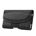 thumbnail image 4 of For Apple iPhone 13/ 13 Pro Horizontal Universal Pouch Case PU Leather Cell Phone Holster with Belt Clip and Card Slot Pocket Cover (Size 5.5") - Black, 4 of 8