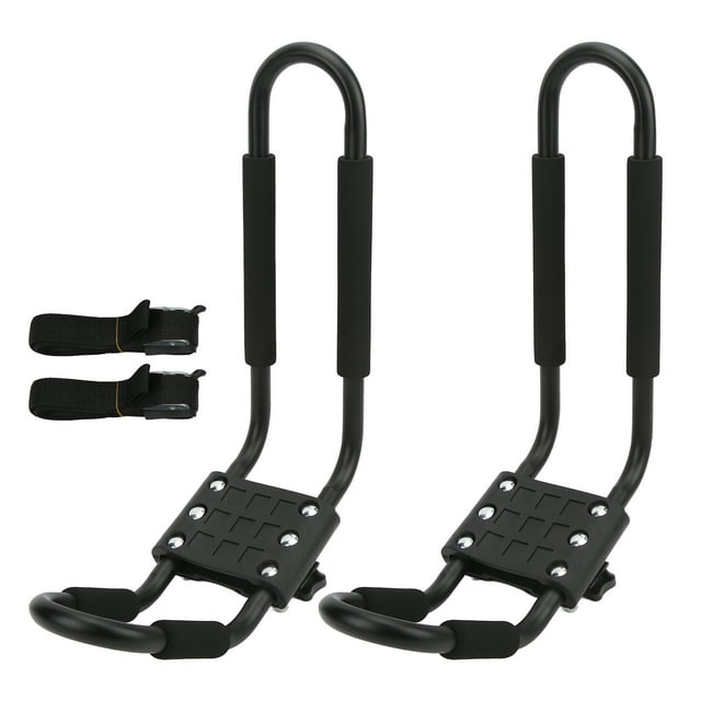 Kayak Roof Rack, Rust Proof Large Loading Canoe Roof Mount J Shaped Bar For Sailboat