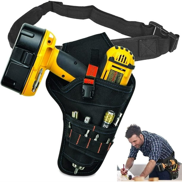 Bolsa de herramientas con cinturón, bolsa portaherramientas para taladro eléctrico, funda para herramientas con cinturón de herramientas ajustable para electricista, técnico de carpintero Sailing Electrónica