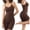 Brown, variant on Womens Shapewear Bodysuits Seamless Control Full Body Shapers For Women Butt Lifting Postpartum Slimming Underwear Brown L