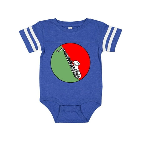 

Inktastic Saxophone Red and Green Circle Gift Baby Boy or Baby Girl Bodysuit