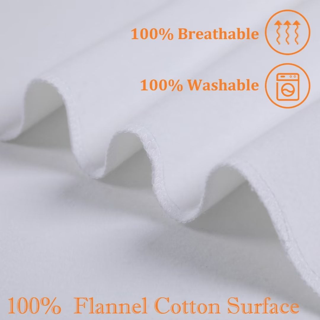 Shunjie.Home 2 Pack Waterproof Crib Mattress Protector Pad 27" x 39", Washable Flannel Crib Pad