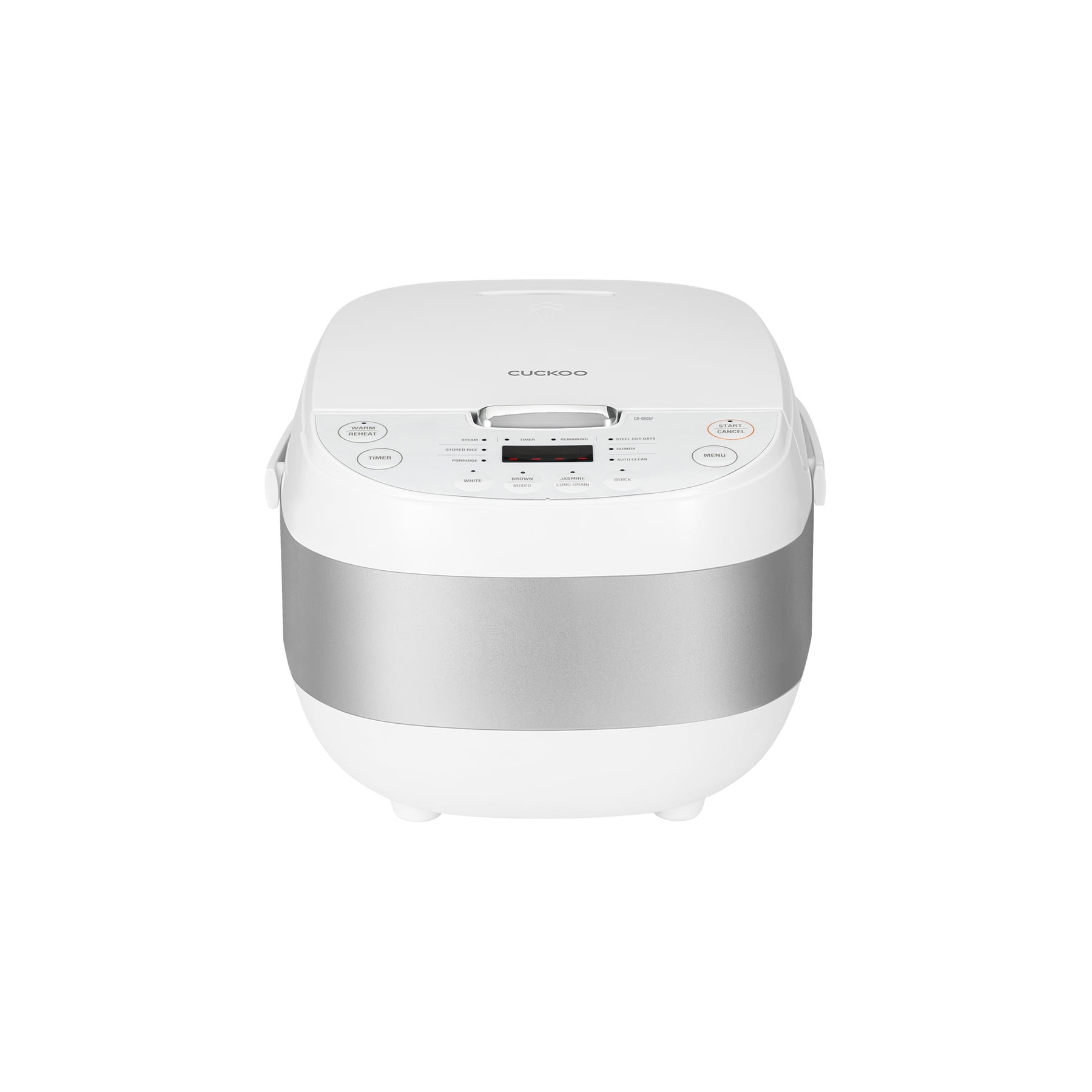 Cuckoo Rice Cooker & Warmer 6 Cup Uncooked / 12 cup Cooked, Smart Fuzzy Logic Nonstick Inner Pot White (CR-0605F)