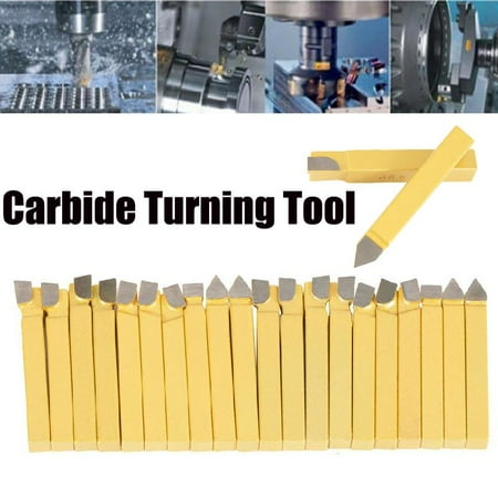 - Anauto 20Pcs 3/8” Lathe Tools Carbide Tipped Welding Milling Cutting Turning Tool Set, Carbide Lathe Tool, Lathe Tool