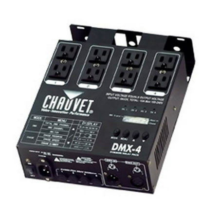 CHAUVET DJ DMX-4 4 Channel DMX-512 DJ Dimmer/Switch Relay Pack Light Controller