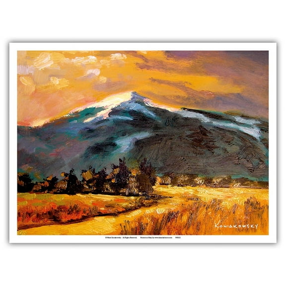 Colorado Rocky Mountains - From an Original Color Painting by Wade Koniakowsky - Master Art Print (Unframed) 9in x 12in