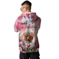 thumbnail image 5 of Hello Valentine’s Day Dachshund Flower Crown Romantic Pink Floral All Over Print 3D Hoodie Unisex Merch Hoodies Wiener Dog Lover Gifts Idea - 00031, 5 of 6