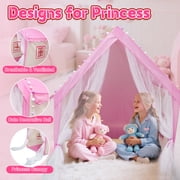 Girls Play Tent - Pink Play House Tent for Kids, Indoor Outdoor Play Tent for Toddlers Girls 3-8