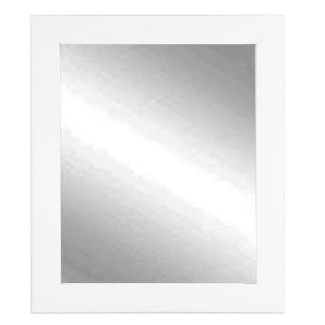American Value Vision dans le Miroir Mural de Vanité Blanche Encadrée 32 x 35.5 Po. AV3MED