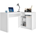 thumbnail image 3 of Manhattan Comfort Kalmar Bureau en Forme de L Blanc, 3 of 4