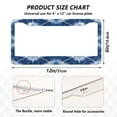 thumbnail image 7 of Aluminum License Plate Frame 2 Pack Car Exterior Accessory Car Tag Holder for Front Rear Plates Cars Decor Blue and White Tie-dye, 7 of 7