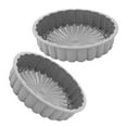 thumbnail image 5 of PAMINGONO 2Pcs Round Cake Mould High-Temperature Resistance Grey Silicone Baking Pans for Cakes, 5 of 8