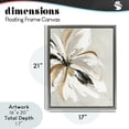 thumbnail image 3 of Expressive Cornelia Flower Gray Framed Floater Canvas Wall Art, design by Design Fabrikken, 3 of 10