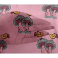 thumbnail image 4 of oneOone Viscose Chiffon Fabric Bird & Mushroom Block Printed Fabric 1 Yard 42 Inch Wide, 4 of 4