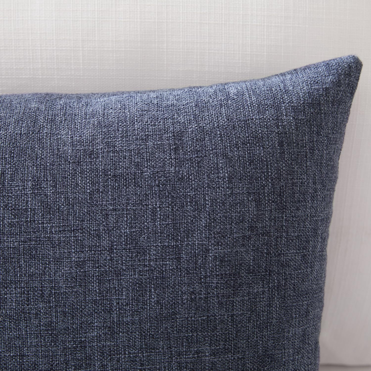Set Of 2 Deep Indigo Blue Throw Pillow Covers 18x18  Linen Blend Decorative For Couch Sofa Bed Beach House Home Decor
