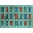 thumbnail image 1 of Ahgly Company Indoor Rectangle Abstract Light Blue Contemporary Area Rugs, 8' x 12', 1 of 4