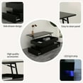 thumbnail image 5 of Black Foldable Coffee Table With Drawers And Led Appealing Intriguing, 5 of 5