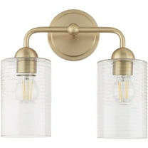 Charlotte 2 - Light Aged Brass Brass Transitional Glass And Steel Wall Sconce