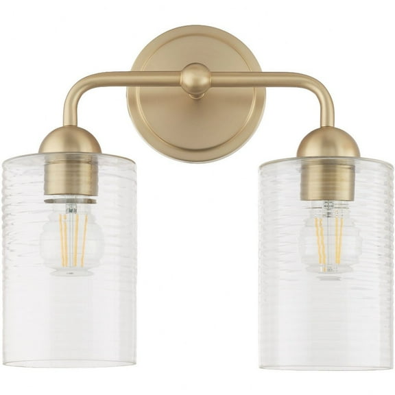 Charlotte 2 - Light Aged Brass Brass Transitional Glass And Steel Wall Sconce