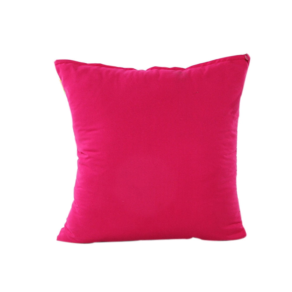 Gstytr Rectangle Throw Pillow Case,18x18 Inch,Hot Pink