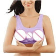 thumbnail image 4 of Lilgiuy Women's Bra Underwear Breathable Sleep Yoga Cotton Bra Beauty Back Bra，Purple，4 Fall Fashion 2022 Spring Winter, 4 of 5