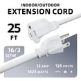thumbnail image 2 of Cable de extensión EP 25 pies para exteriores 16/3 SJTW blanco 125V 13A UL, 2 of 7