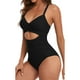 thumbnail image 2 of Gibobby Traje de baño completo mujer Mujer Wrap Push Up Traje de baño Traje de baño Traje de baño Cintura alta Monokini(Negro,G), 2 of 4