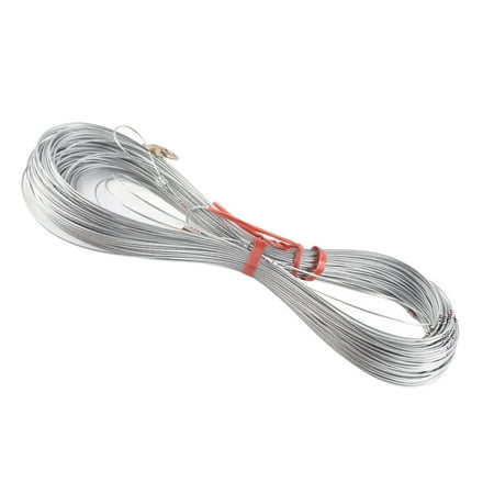100m Steel Measuring Rope with Scale - Durable and Flexible Metal Cord for Well Construction 328.1ft